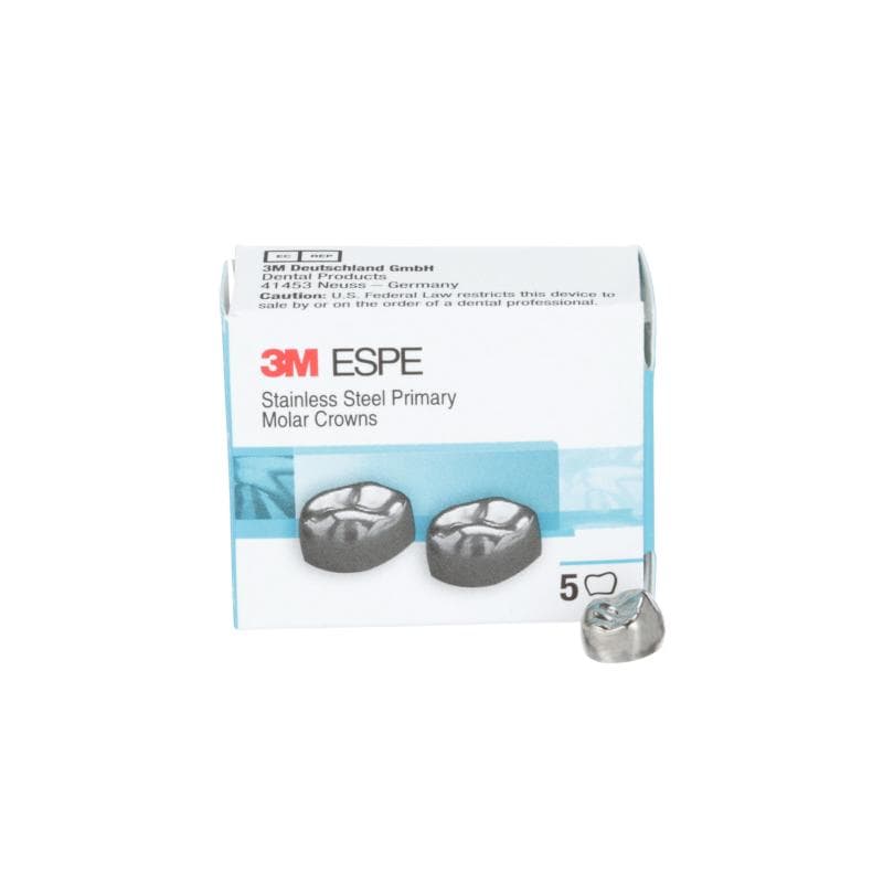 3M™ Stainless Steel Primary Molar Crowns E-UL-2 - 5 Pcs